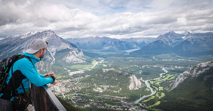 Výhľad na Town of Banff a Bow Valley