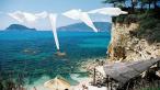 pohľad na pláž na ostrovčeku Agios Sostis...